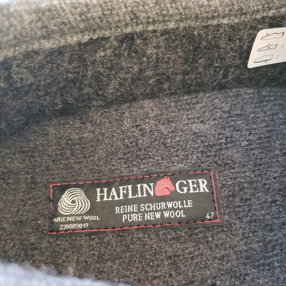 Haflinger ATB Hard Sole Dark Gray Wool Indoor/Outdoor Slippers Size EU 47/US 14 - Picture 9 of 15